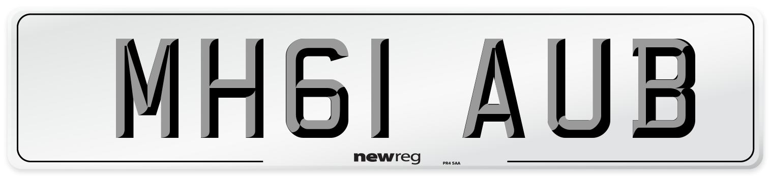 MH61 AUB Number Plate from New Reg